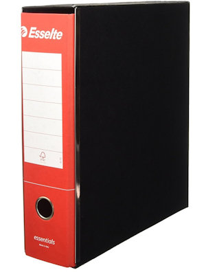 RACCOGLITORE 2 ANELLI CON CUSTODIA PROTOCOLLO CM.35x28x8 DORSO 8 ROSSO ESSENTIAL