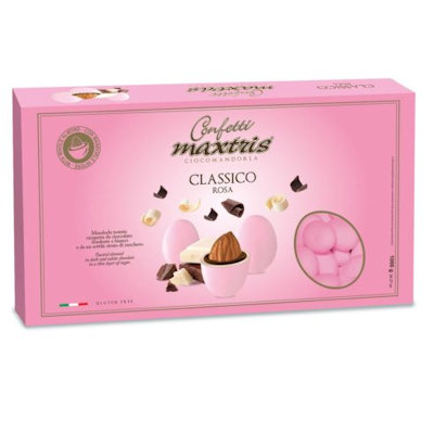 CONFETTI MAXTRIS CIOCOMANDORLA CLASSICO 1KG. ROSA MANDORLA RICOPERTA