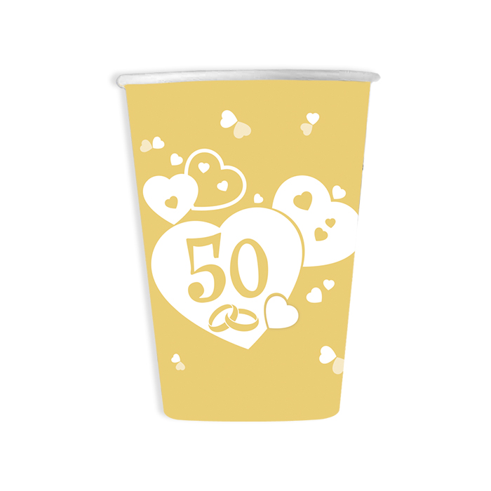 50° ANNIVERSARIO BICCHIERI CC.200 CONF.8 PZ. BIGPARTY