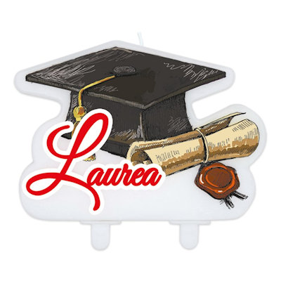 LAUREA CANDELINA SAGOMATA CM.11x9 73589 BIGPARTY