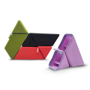 BUSTINA 1 ZIP ASTUCCIO IN SILICONE ONE COLOR CON MAGNETE PER RIMANERE APERTO BLA