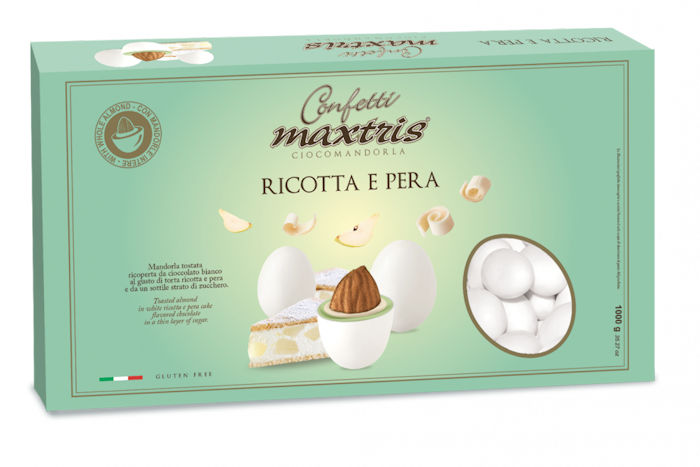 CONFETTI MAXTRIS CIOCOMANDORLA 1KG. RICOTTA E PERA MANDORLA RICOPERTA DI CI