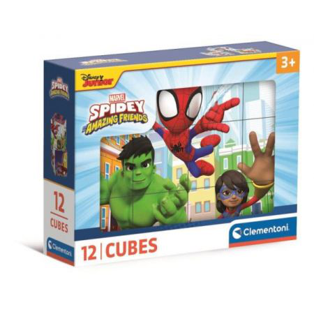 PRIME ATTIVITA' 12 CUBI SPIDEY AND HIS AMAZING FRIENDS 41198 CLEMENTONI