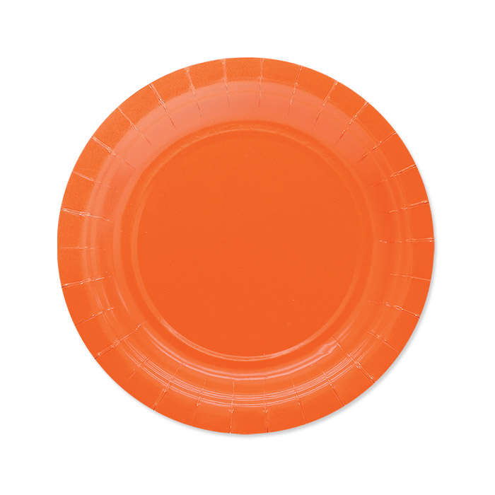 BIO IN CARTA PIATTI CM.18 ARANCIO CONF.25PZ. BIGPARTY