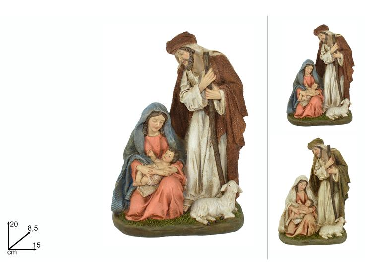 PERS. NATIVITA' IN CERAMICA UNICA 4 PERSONAGGI CM.H.20 DUESSE