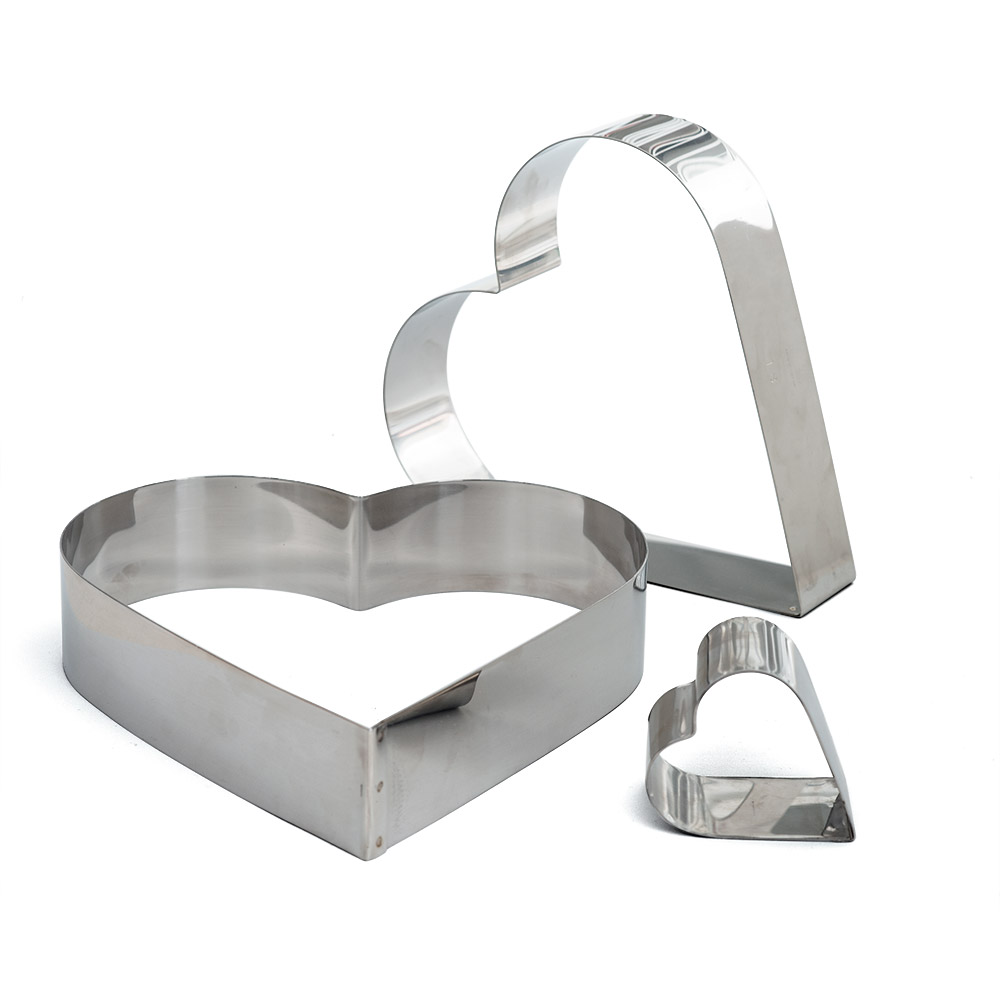 SAGOMA INOX CUORE CM.22x4.5 PROFESSIONALE DECORA