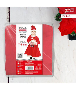 VESTITO BABBO NATALE BIMBA 7-8 ANNI IDEA'S
