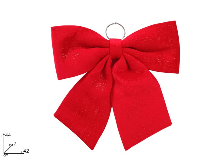 APPENDINO FIOCCO COCCARDA IN VELLUTO CM.42xH.44 ROSSO DUESSE