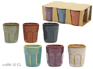 CAFFE' TAZZINE 6 PZ. BICCHIERINO STILIZZATO 10CL. COLOR 447953 GENERAL