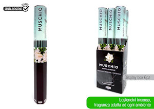 DEODORANTE AMBIENTE INCENSO FRAGANZA MUSCHIO BIANCO CM.20 IRGE