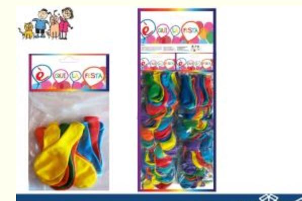 PALLONCINI BOMDE D'ACQUA IN BUSTA SU CARTELLA ASSORTI CONF.30PZ. EOLD. PEZZI 20