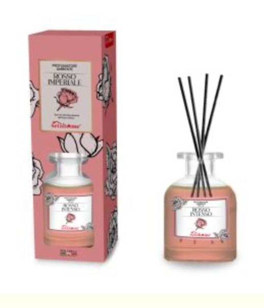 DEODORANTE AMBIENTE LIQUIDO CON BASTONCINI 100 ML. ROSSO INTENSO SETABLU