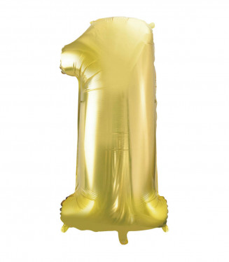 PALLONCINO MYLAR CHAMPAGNE NUMERO 1 CM.102 D.40