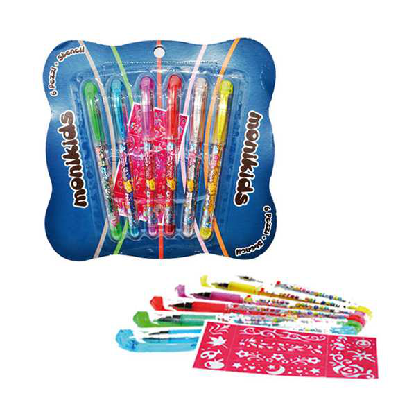 PENNA GEL PER TATUAGGI CON STENCIL NIKOFFICE CONF. 6PZ. NIKOFFICE