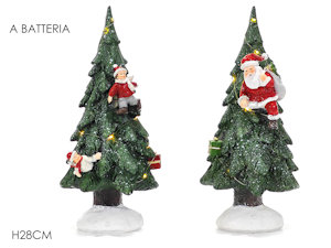 ALBERO DI NATALE CON PERSONAGGI NATALIZI E LUCI CM.H.28 404821 GENERAL
