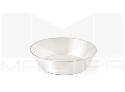 VASSOIO IN PLASTICA KRISTAL TRASPARENTE BAVARESE CM.28 IMBUSTATO REAL