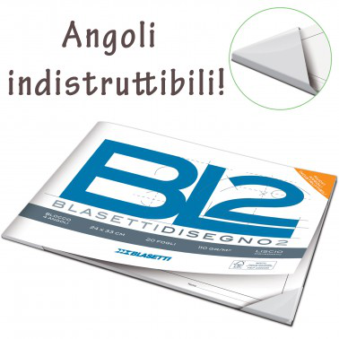 BLOCCO DISEGNO BLASETTI BL2 24x33 20ff. LISCIO SQUADRATO