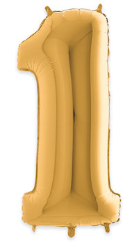 PALLONCINO MYLAR ORO NUMERO 1 CM.102 D.40