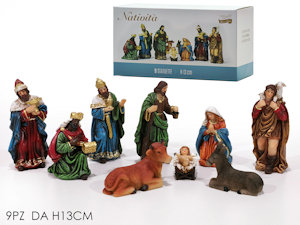 PERS. NATIVITA' IN RESINA 9 PERSONAGGI CM.13 713584 GENERAL