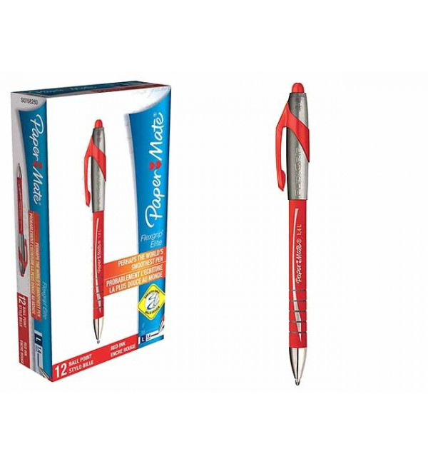 PENNA PAPERMATE FLEXGRIP ELITE A SCATTO ROSSO pezzi 12