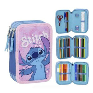 ASTUCCIO SCUOLA 3 ZIP STITCH 12+18 FILA + ACCESSORI EOLD.