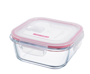 CONTENITORE IN VETRO ERMETICO QUADRATO PEDRINI 800ML.