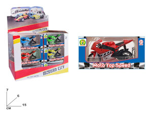 AUTO MODELLINO MOTO 1:24 DA CORSA IN METALLO MAZ