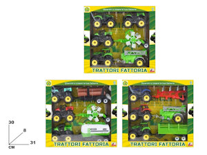 TRATTORE A FRIZIONE CM.30 CON RIMORCHIO SCATOLATO KIT CONF.3 PZ.MAZ