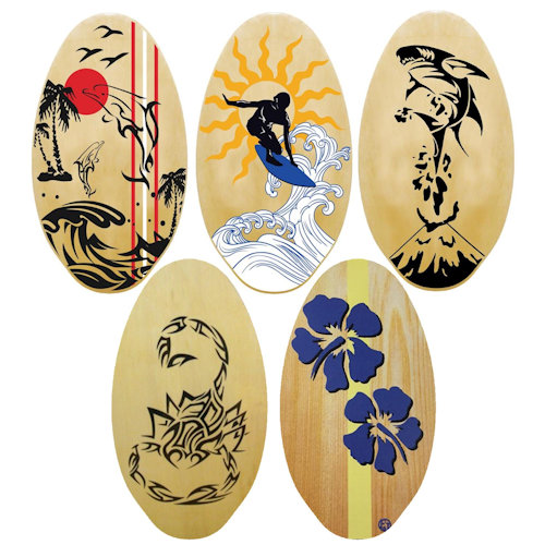 NUOTO TAVOLA SURF IN LEGNO CM.104 DECORATA 60602