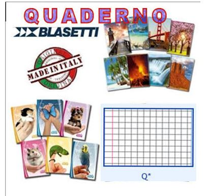 QUADERNO 80gr. ff. 20+1 A QUADRETTI Q CON MARGINI pezzi 10