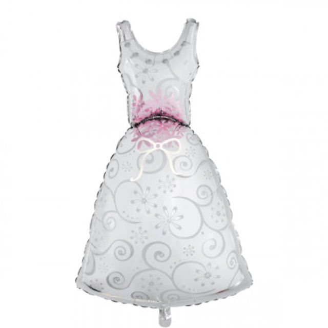 MATRIMONIO PALLONCINO MYLAR SAGOMA VESTITO SPOSA cm.118x70 26 POLLICI