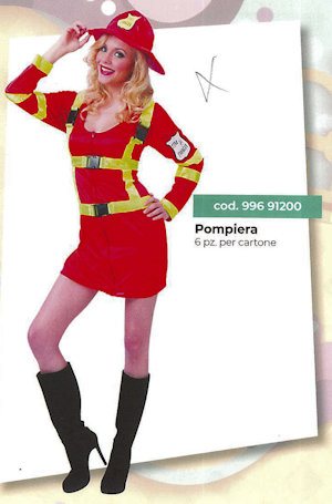 COSTUME ADULTO POMPIERA EXCLUSIVE