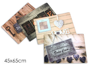 TAPPETO CON DECORI SHABBY CM.45x65 850118 GENERAL