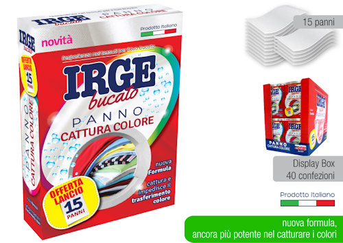 BUCATO FOGLI ACCHIAPPACOLORE CONF.15 FOGLI IRGE