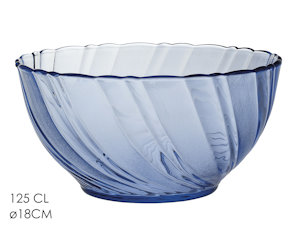 INSALATIERA IN VETRO BLU MARINE TRASPARENTE CM.D.18 994013A GENERAL