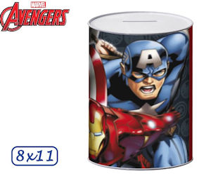 SALVADANAIO IN LATTA PERSONAGGIO AVENGERS CM.11xD.8 EOLD.