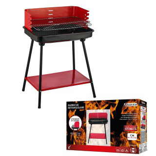 BARBECUE A CARBONE RETTANGOLARE CM.58x38xH.82 KASAVIVA