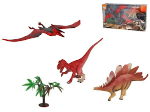 ANIMALI IN SCATOLA DINOSAURO CON 3 DINO E ACCESSORI GERIMPORT