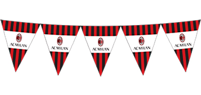 SPORT CALCIO MILAN FESTONE BANDIERINE IN CARTA MT.3 BIGIEMME