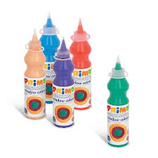 COLORI PER VETRO IN FLACONE 80ML. CON BECCO ROSSO PRIMO