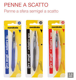 PENNA NIKOFFICE SEMIGEL A SCATTO NERA SU BLISTER
