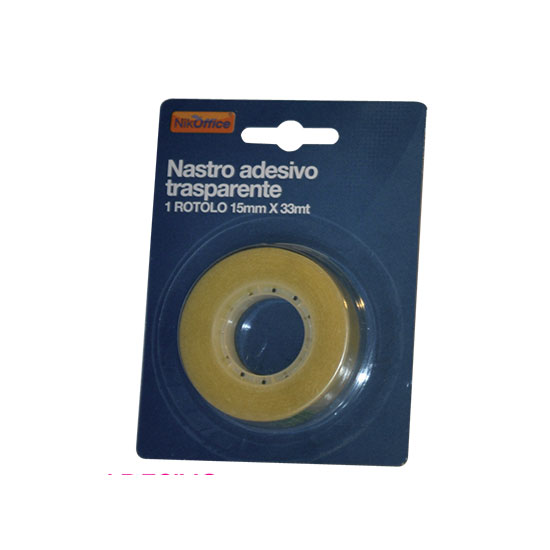 NASTRO ADESIVO 15x33 NIKOFFICE SU BLISTER