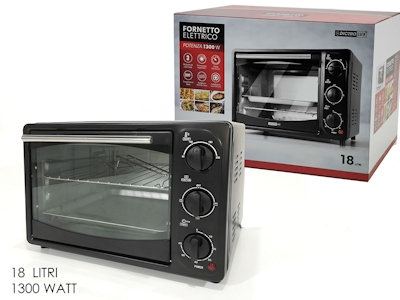 FORNETTO ELETTRICO 18 LT. NERO 1300W 877503 DICTROLUX
