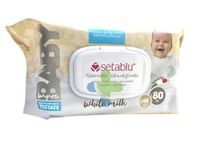 MONOUSO SALVIETTINE BABY CONF.80PZ. LATTE BIANCO SETABLU