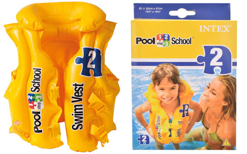 GIUBOTTO GONFIABILE DI SALVATAGGIO GIALLO cm.51x46 INTEX 58660