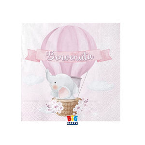 BENVENUTA ELEFANTINO TOVAGLIOLI CM.25x25 CONF.20PZ. BIGPARTY