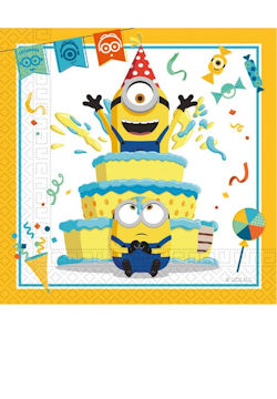 MINIONS TOVAGLIOLI IN CARTA CM.33x33 CONF.20PZ. BIGI