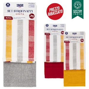 STROFINACCIO DA CUCINA IN COTONE CM.48x70 CONF.2PZ. IRGE