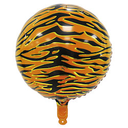 PALLONCINO MYLAR TONDO TIGRATO CM.50 21 POLLICI ROCCA