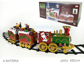 TRENINO NATALIZIO DI BABBO NATALE PISTA LUCI E SUONI 480CM. 405608 GENERAL